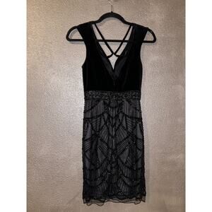 Tiffany Homecoming  Prom New Years Black Sequin Beaded  #27222  Cocktail  Dress